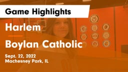 Harlem  vs Boylan Catholic  Game Highlights - Sept. 22, 2022