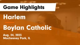 Harlem  vs Boylan Catholic Game Highlights - Aug. 24, 2023