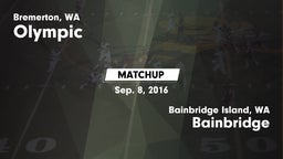 Matchup: Olympic  vs. Bainbridge  2016