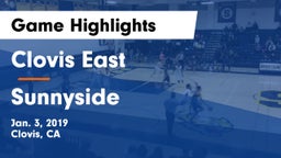 Clovis East  vs Sunnyside  Game Highlights - Jan. 3, 2019