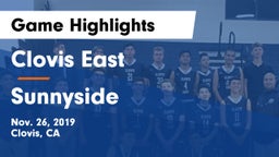 Clovis East  vs Sunnyside  Game Highlights - Nov. 26, 2019