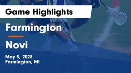 Farmington  vs Novi Game Highlights - May 5, 2023