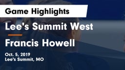 Lee's Summit West  vs Francis Howell  Game Highlights - Oct. 5, 2019