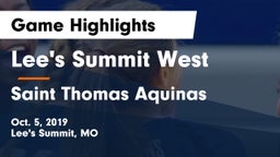 Lee's Summit West  vs Saint Thomas Aquinas  Game Highlights - Oct. 5, 2019