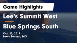 Lee's Summit West  vs Blue Springs South  Game Highlights - Oct. 22, 2019