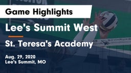 Lee's Summit West  vs St. Teresa's Academy  Game Highlights - Aug. 29, 2020