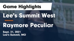 Lee's Summit West  vs Raymore Peculiar  Game Highlights - Sept. 21, 2021