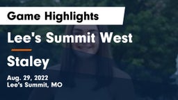 Lee's Summit West  vs Staley  Game Highlights - Aug. 29, 2022