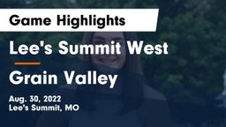 Lee's Summit West  vs Grain Valley  Game Highlights - Aug. 30, 2022