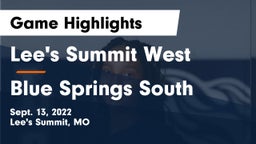 Lee's Summit West  vs Blue Springs South  Game Highlights - Sept. 13, 2022