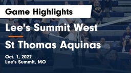 Lee's Summit West  vs St Thomas Aquinas Game Highlights - Oct. 1, 2022