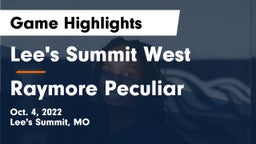 Lee's Summit West  vs Raymore Peculiar  Game Highlights - Oct. 4, 2022