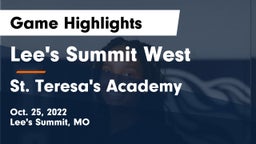 Lee's Summit West  vs St. Teresa's Academy  Game Highlights - Oct. 25, 2022