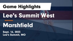 Lee's Summit West  vs Marshfield  Game Highlights - Sept. 16, 2023