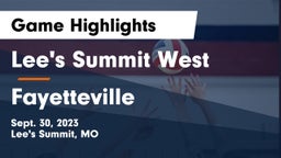Lee's Summit West  vs Fayetteville  Game Highlights - Sept. 30, 2023