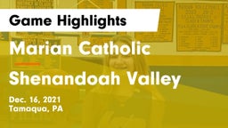 Marian Catholic  vs Shenandoah Valley  Game Highlights - Dec. 16, 2021