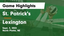 St. Patrick's  vs Lexington  Game Highlights - Sept. 3, 2022