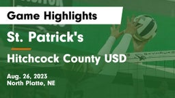 St. Patrick's  vs Hitchcock County USD  Game Highlights - Aug. 26, 2023