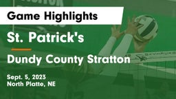 St. Patrick's  vs Dundy County Stratton  Game Highlights - Sept. 5, 2023
