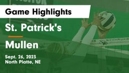St. Patrick's  vs Mullen  Game Highlights - Sept. 26, 2023