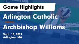 Arlington Catholic  vs Archbishop Williams  Game Highlights - Sept. 13, 2021