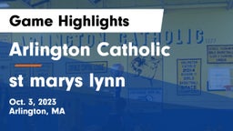 Arlington Catholic  vs st marys lynn Game Highlights - Oct. 3, 2023