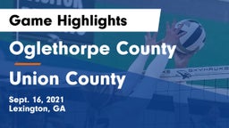 Oglethorpe County  vs Union County  Game Highlights - Sept. 16, 2021