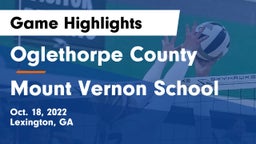 Oglethorpe County  vs Mount Vernon School Game Highlights - Oct. 18, 2022