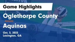 Oglethorpe County  vs Aquinas  Game Highlights - Oct. 3, 2023