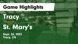 Tracy  vs St. Mary's  Game Highlights - Sept. 26, 2022