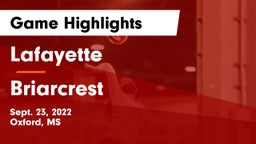 Lafayette  vs Briarcrest Game Highlights - Sept. 23, 2022