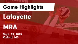 Lafayette  vs MRA Game Highlights - Sept. 23, 2023