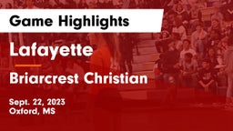 Lafayette  vs Briarcrest Christian  Game Highlights - Sept. 22, 2023