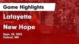 Lafayette  vs New Hope  Game Highlights - Sept. 28, 2023