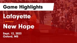 Lafayette  vs New Hope  Game Highlights - Sept. 12, 2023