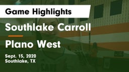 Southlake Carroll  vs Plano West  Game Highlights - Sept. 15, 2020
