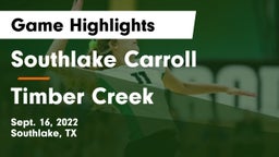 Southlake Carroll  vs Timber Creek  Game Highlights - Sept. 16, 2022