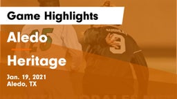 Aledo  vs Heritage  Game Highlights - Jan. 19, 2021