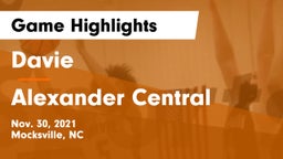 Davie  vs Alexander Central  Game Highlights - Nov. 30, 2021
