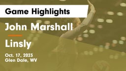 John Marshall  vs Linsly  Game Highlights - Oct. 17, 2023