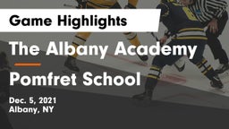 The Albany Academy vs Pomfret School Game Highlights - Dec. 5, 2021