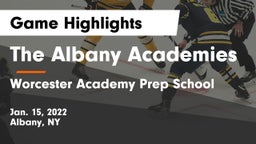 The Albany Academies vs Worcester Academy Prep School Game Highlights - Jan. 15, 2022