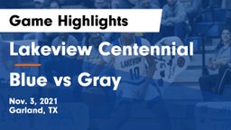 Lakeview Centennial  vs Blue vs Gray Game Highlights - Nov. 3, 2021