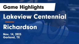 Lakeview Centennial  vs Richardson  Game Highlights - Nov. 14, 2023