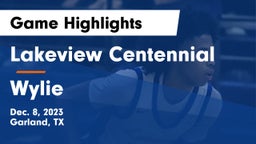 Lakeview Centennial  vs Wylie  Game Highlights - Dec. 8, 2023