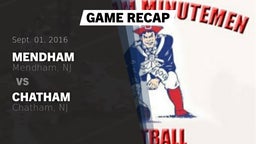 Recap: Mendham  vs. Chatham  2016