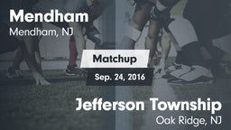 Matchup: West Morris Mendham vs. Jefferson Township  2016