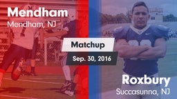 Matchup: West Morris Mendham vs. Roxbury  2016