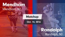Matchup: West Morris Mendham vs. Randolph  2016