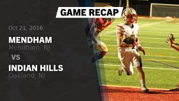 Recap: Mendham  vs. Indian Hills  2016